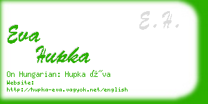 eva hupka business card